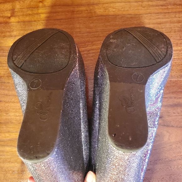 Silver sparkly wedges - Picture 3 of 4